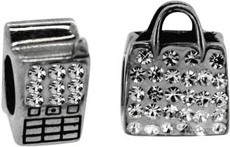 Link Up Sterling Silver Phone and Bag Crystal Charms