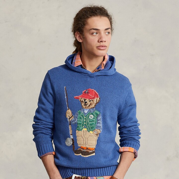 Ralph Lauren Polo Bear Cotton Hooded Sweater - ShopStyle