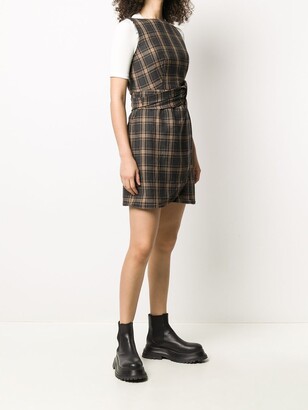 Valentino Pre-Owned 2000s Fitted Waist Checked Dress