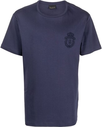 Billionaire crest-motif short-sleeved T-shirt