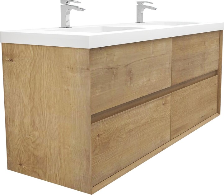 MEBO BATH Selina 60" Wall Mounted Vanity with Double Sink ShopStyle