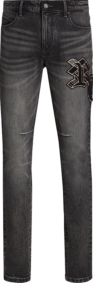 RtA Men's Paradise Vice Bryant Skinny Jeans - Grey Storm Og Patch - Size 40