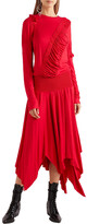 Thumbnail for your product : Preen Line Estela asymmetric ruched stretch-cotton jersey midi dress