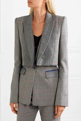 Alexander McQueen Prince Of Wales Checked Wool Blazer - Gray