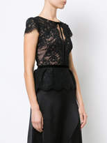 Thumbnail for your product : Marchesa Notte lace peplum blouse