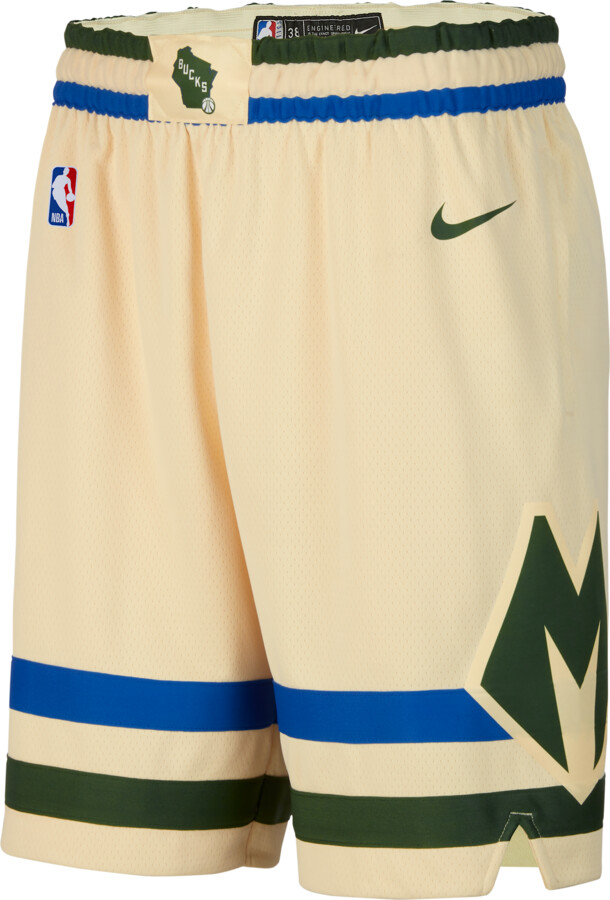 Nike Milwaukee Bucks City Edition Men's Dri-FIT NBA Swingman Shorts in Brown | HM6044-280