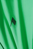 Thumbnail for your product : ATTICO Diana Oversized Asymmetric Embroidered Cotton-poplin Shirt - Green