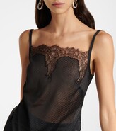 Thumbnail for your product : Dion Lee Lace-insert mesh jersey camisole