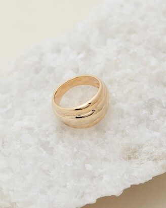 Orelia London - Women's Gold Rings - Voluminous Ring - Size S/M at The Iconic