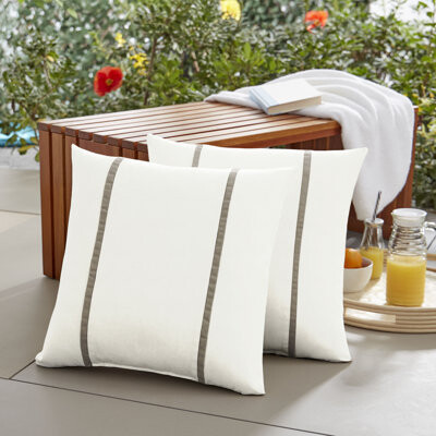 Mozaic Company Banck Indoor/Outdoor Square Pillow Cover & Insert