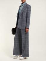 Thumbnail for your product : Acne Studios Single Breasted Checked Blazer - Womens - Navy Multi