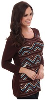 Thumbnail for your product : Scully Grace 3/4 Sleeve Sequin Top