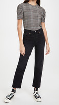 Thumbnail for your product : Pam & Gela Glen Plaid Puff Sleeve Tee