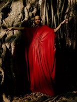 Thumbnail for your product : Valentino Cape Draped Satin Gown - Red