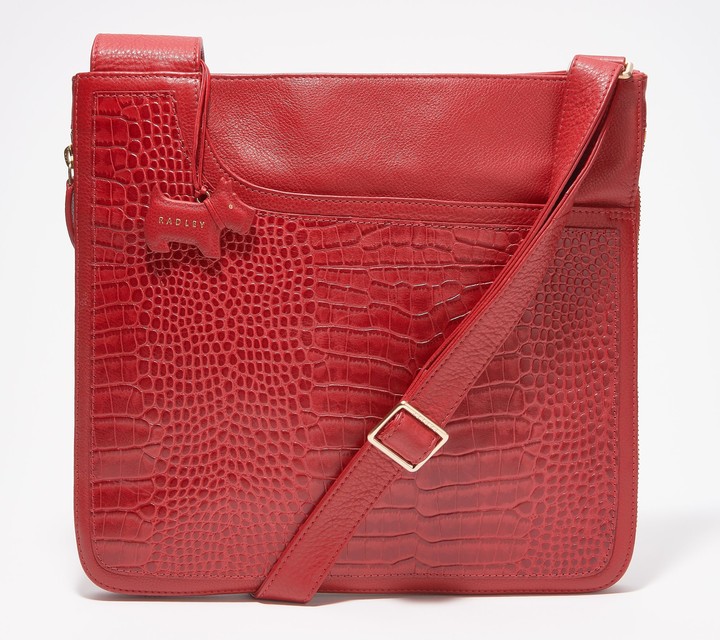 RADLEY London Pocket Croc Embossed Leather ZipTop Crossbody ShopStyle Shoulder Bags