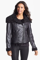 Thumbnail for your product : Kenneth Cole New York Faux Fur Collar Short Coat