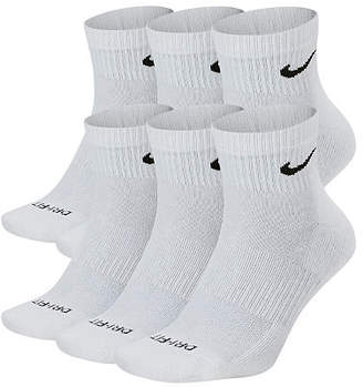 Nike 6 Pair Quarter Socks-Mens