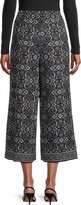 Thumbnail for your product : Max Studio Print Wide-Leg Cropped Pants