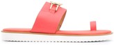 Thumbnail for your product : MICHAEL Michael Kors Logo Plaque Slip-On Sandals