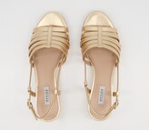 Thumbnail for your product : Office Multiply Slingback Block Heels Gold Leather