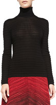 Thumbnail for your product : M Missoni Long-Sleeve Ribbed Turtleneck