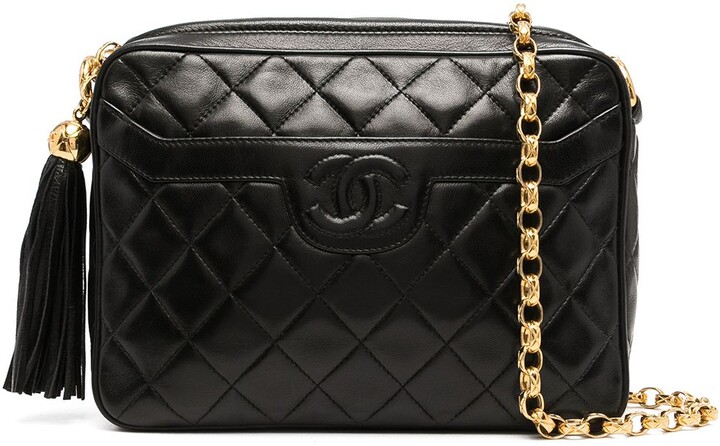 Chanel Pre Owned 1990 diamond quilted Bijoux chain camera bag - ShopStyle