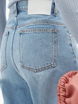 Thumbnail for your product : MSGM Cropped Turn-up Wide-leg Jeans - Denim
