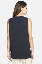 Thumbnail for your product : Lafayette 148 New York 'City' Mixed Media V-Neck Top