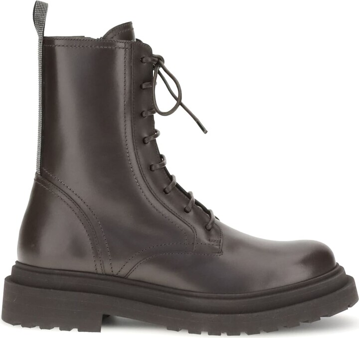 Brunello Cucinelli Leather Ankle Boots