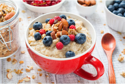 Ebern Designs Laritha Oatmeal Porridge Bowl - Wrapped Canvas Photograph