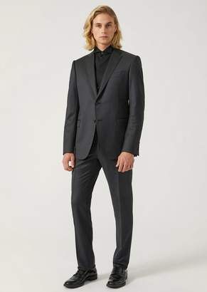 Emporio Armani Modern Fit Suit In Pure Virgin Wool With A Single-Breasted Jacket