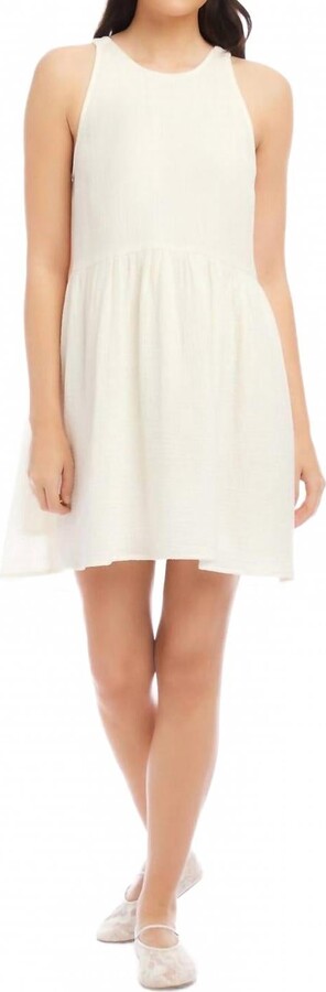Fifteen-Twenty Cianni Tie Neck Dress In Ivory