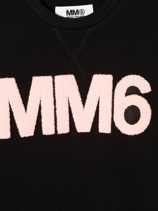 MM6 MAISON MARGIELA Kids Logo-Print Sweatshirt Dress