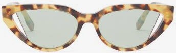 Fendi Eyewear Monogram Cat-Eye Sunglasses