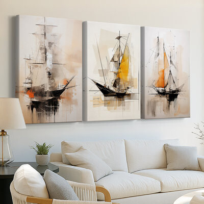 Rosecliff Heights NAUTICAL Series CCCLXI -Custom Wrapped Gallery Canvas - 3 Pieces