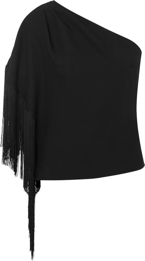 Moschino One-Shoulder Fringed Blouse