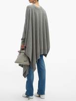 Thumbnail for your product : Maison Margiela Single-sleeve Wool Poncho - Womens - Grey