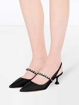 Thumbnail for your product : Miu Miu Crystal-Embellished Slingback Pumps