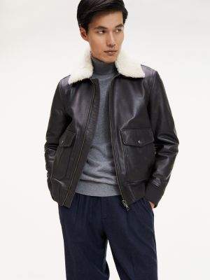 tommy hilfiger shearling jacket