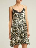 Thumbnail for your product : Icons Jasmin Leopard Print Silk Blend Slip Dress - Womens - Leopard