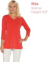 Thumbnail for your product : Susan Graver Liquid Knit Tunic with Laser Cut Detail