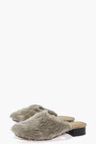 Thumbnail for your product : boohoo Melissa Faux Fur Mule