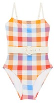 Thumbnail for your product : Solid & Striped The Nina Gingham Belted Swimsuit - Multi