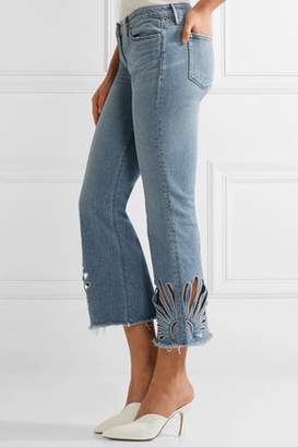 3x1 Freja Cropped Cutout High-rise Bootcut Jeans