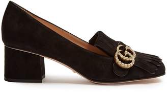 Gucci Marmont fringed suede loafers