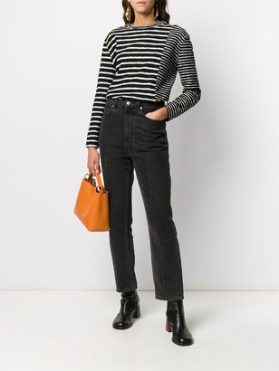 YMC Striped Panelled Top