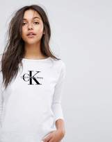 Thumbnail for your product : Calvin Klein Jeans Long Sleeve Oversize T Shirt With Flocked Logo