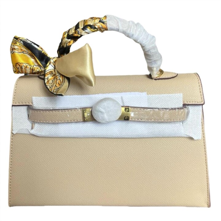 Glam Collections Glam Signature Mini Purse In Beige