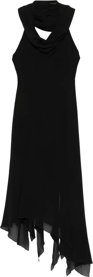AVAVAV Disa cowl-neck asymmetric midi dress