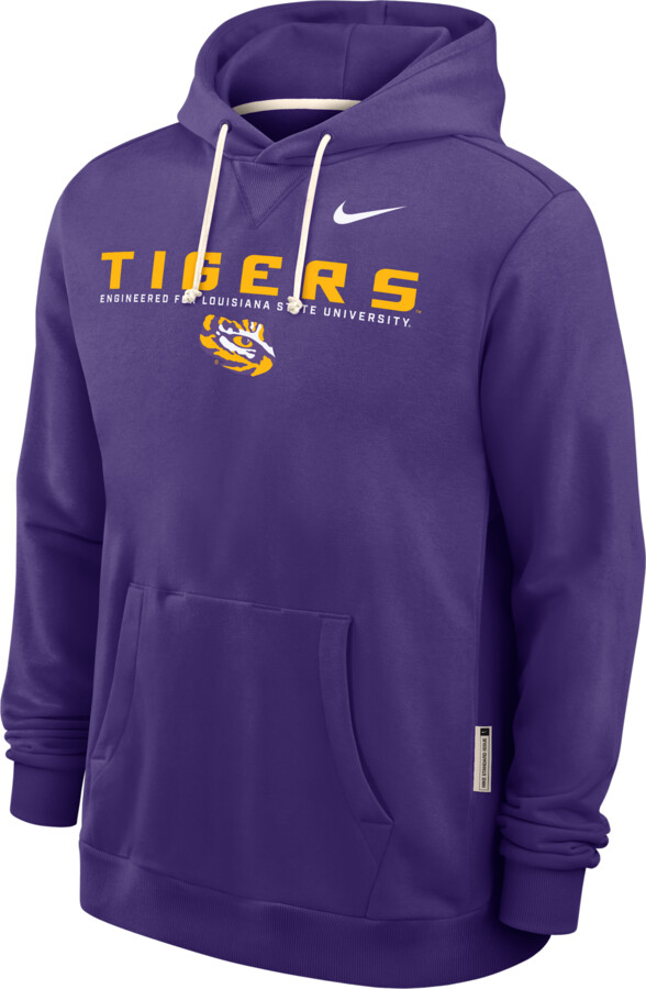 LSU Sideline Nike Men's Dri-FIT College Pullover Hoodie in Purple | 03AZ51LLSN-HSY